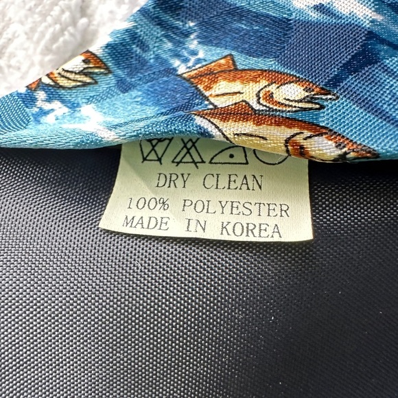 Mens Blue and Brown Nautical Tie‎ - Picture 3 of 7